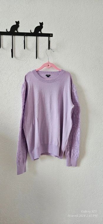 Pull léger manches crochet 12A kiabi