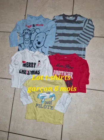 Lot t-shirts garçon 6 mois