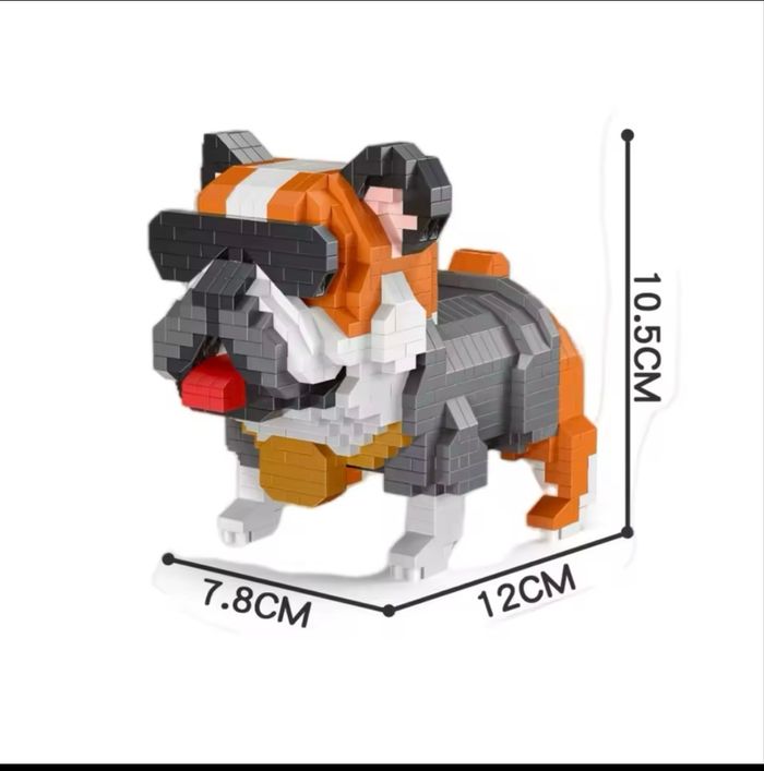 Kit de Construction Blocs – Bouledogue Cool avec Lunet - photo numéro 3