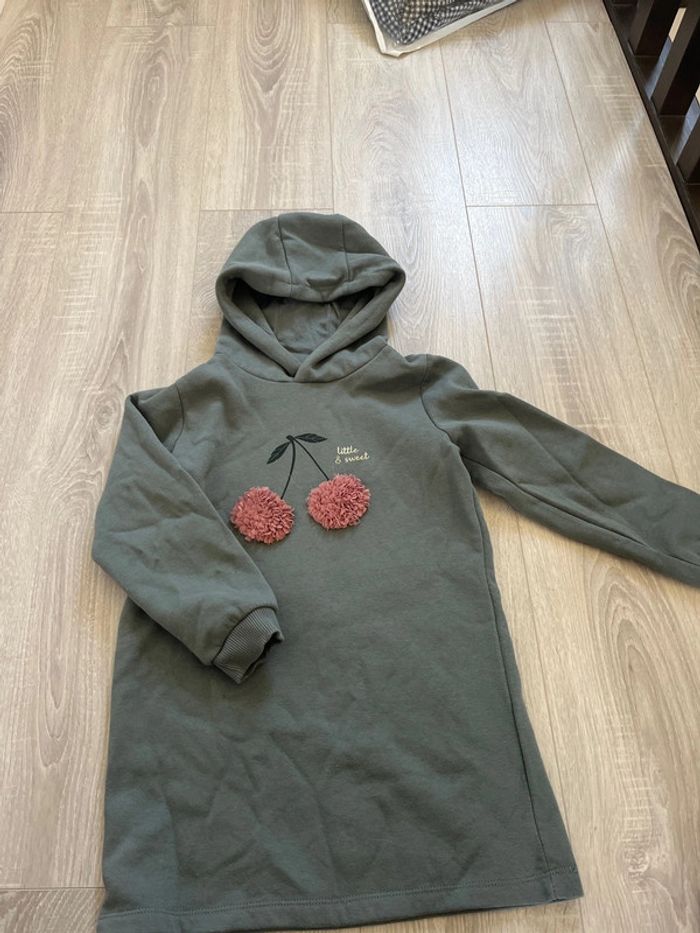 Robe sweat à capuche fille 8 ans