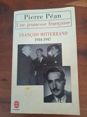 Livre Une Jeunesse Française François Mitterand 1934-1947