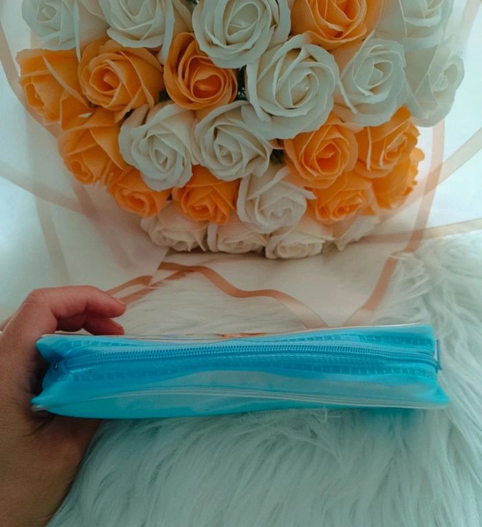Trousse scolaire barbie bleu - photo numéro 5