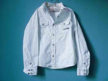 Chemise garçon Japan Rags 10 ans blanche manches longues TBE
