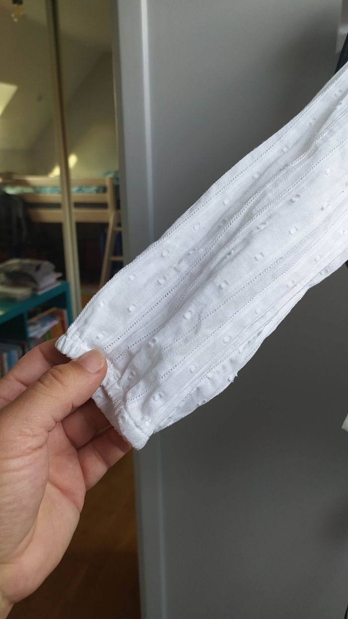 Blouse chemise blanche dentelle et plumetis 5 ans TAO - photo numéro 2