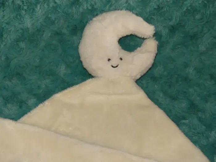 Doudou plat lune Jellycat blanc cassé couverture , parfait état - photo numéro 3