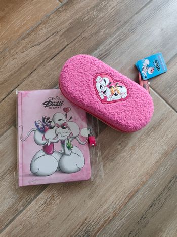 Trousse rigide et journal intime Diddl is back rose fushia