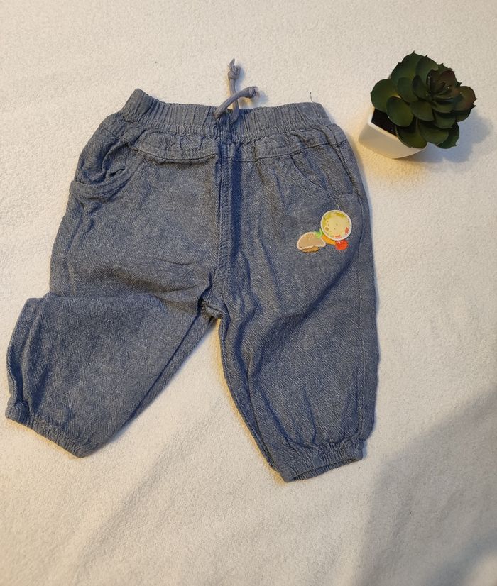 Pantalon lééger bleu Winnie l'ourson garçon - Taille 3 mois - Disney Baby - photo numéro 2