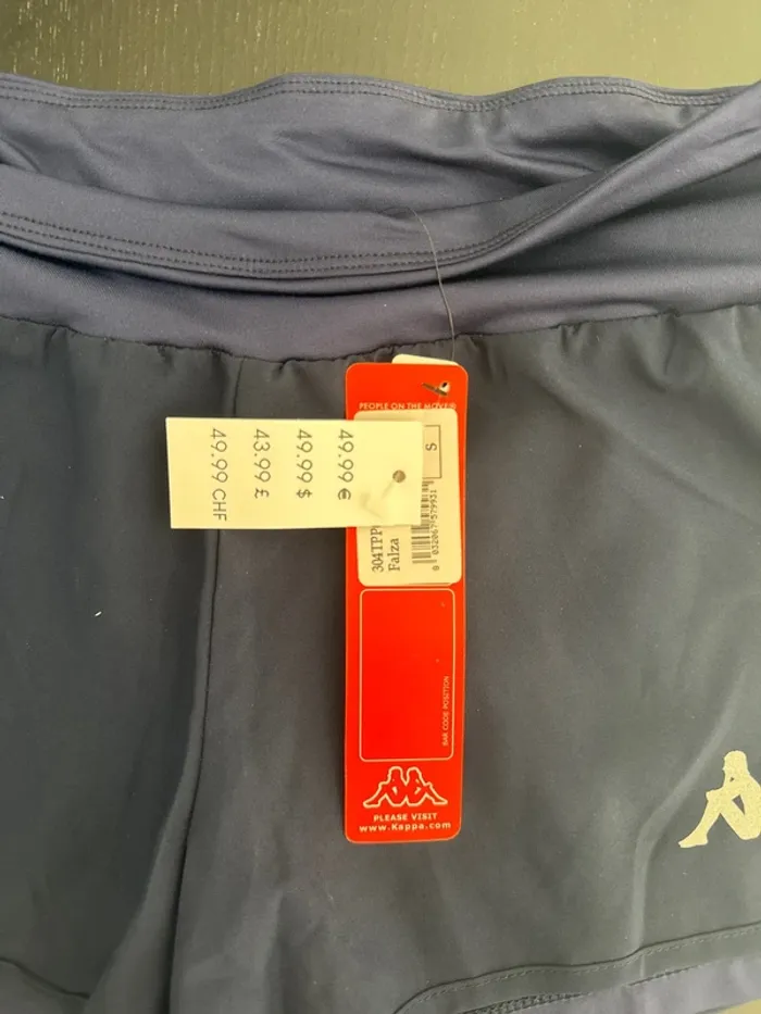 Short de sport femme Kappa bleu marine – Taille S – Neuf avec étiquette - photo numéro 3