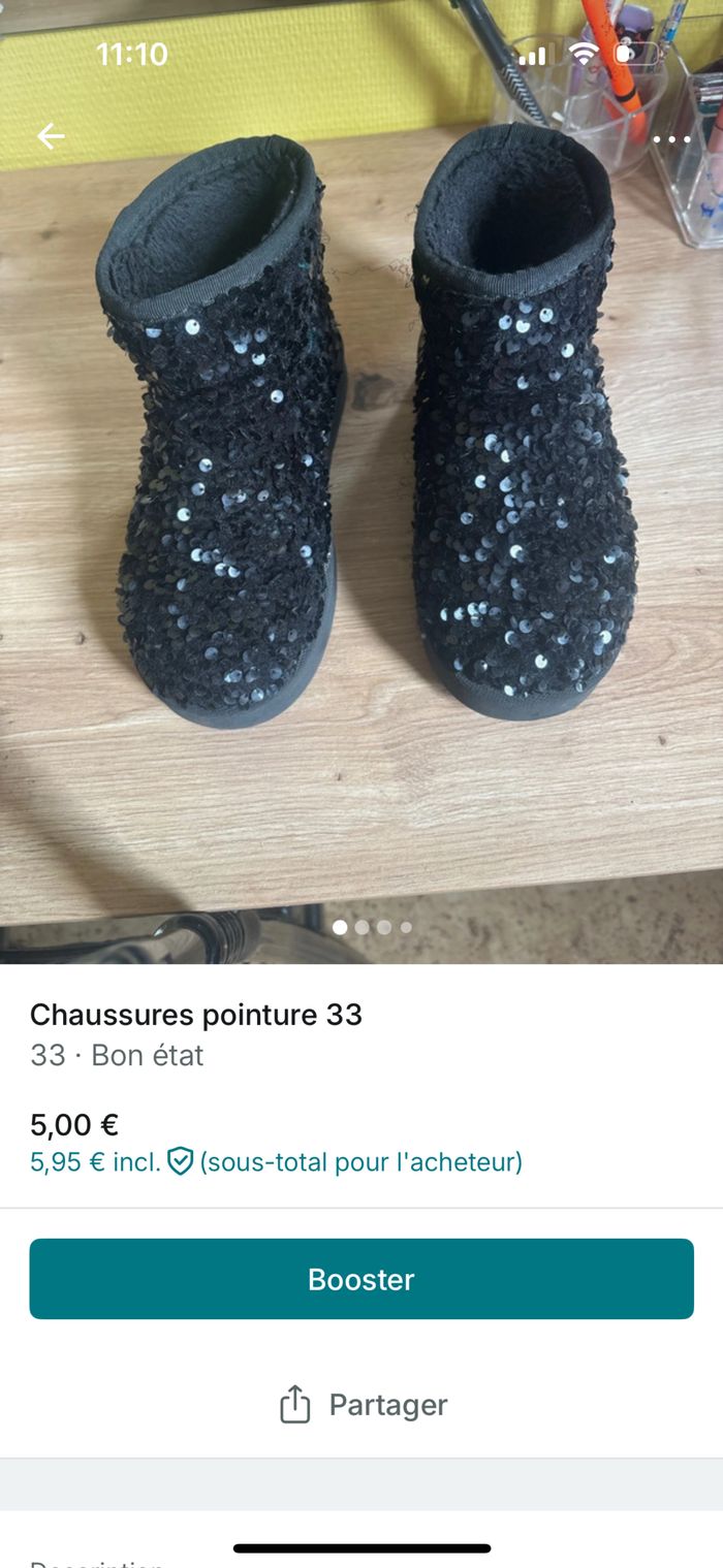 Bottines pointure 33