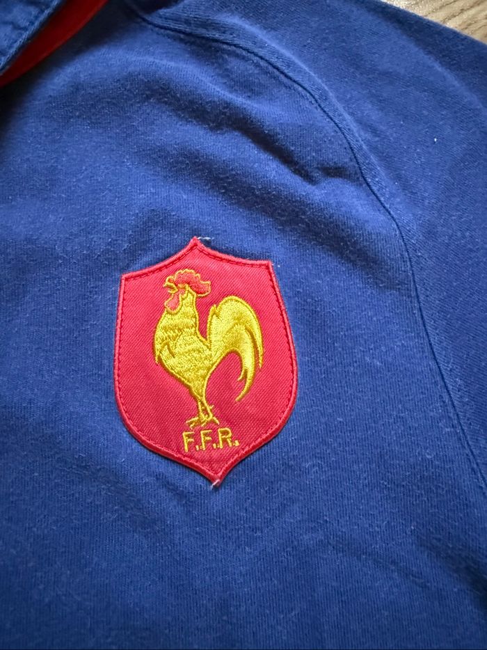 Polo Nike Rugby XV de France FFR 2009/10 homme S vintage bleu marine - photo numéro 2