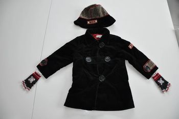 Ensemble beau Manteau avec chapeau assorti et gants C414 Catimini 4 ans