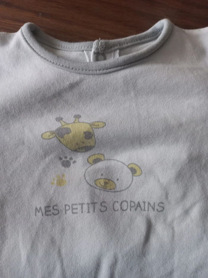 Pyjama "mes petits copains " coton 6 mois - photo numéro 2