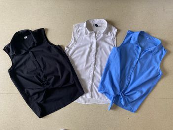 Lot de 3 chemises sans manches taille 32 (XS)