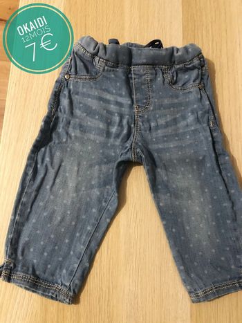 Pantalon en jeans Okaidi en 12mois/1an