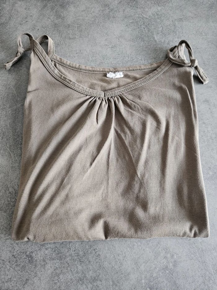 Débardeur à fines bretelles femme - Taille 42 / XL - Kaki - photo numéro 6
