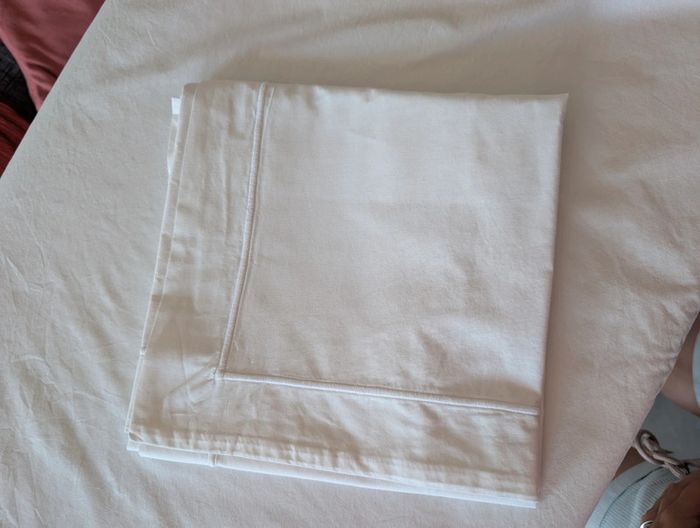 Parure/ Ensemble housse de couette + taies + drap housse percale 80 fils - photo numéro 2