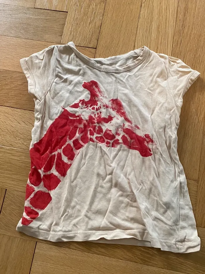 T shirt fluide girafe