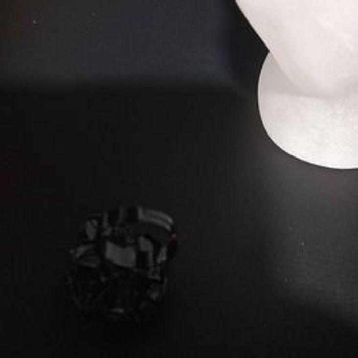 Bague fleur noir réglable - photo numéro 6