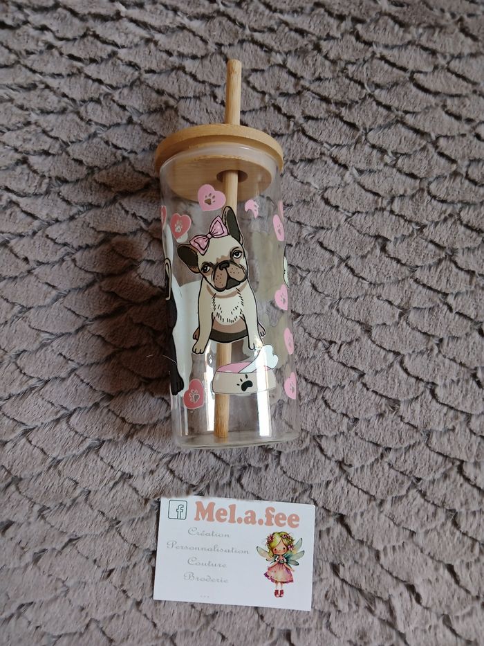 Verre avec paille bambou - photo numéro 2