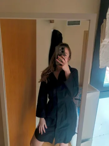 Robe noire style chemise