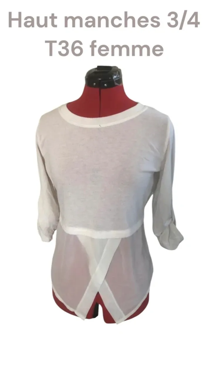 Haut manches 3/4 T36 femme 👚