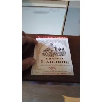 étiquette de vin château Laborde Lalande de pomerol 1988 neuve -