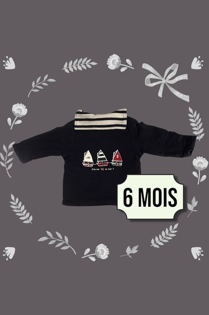 Marinière 6 mois garçon - photo numéro 2