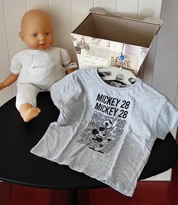 T-shirt garçon 3 ans Mickey – gris/noir – taille petit
