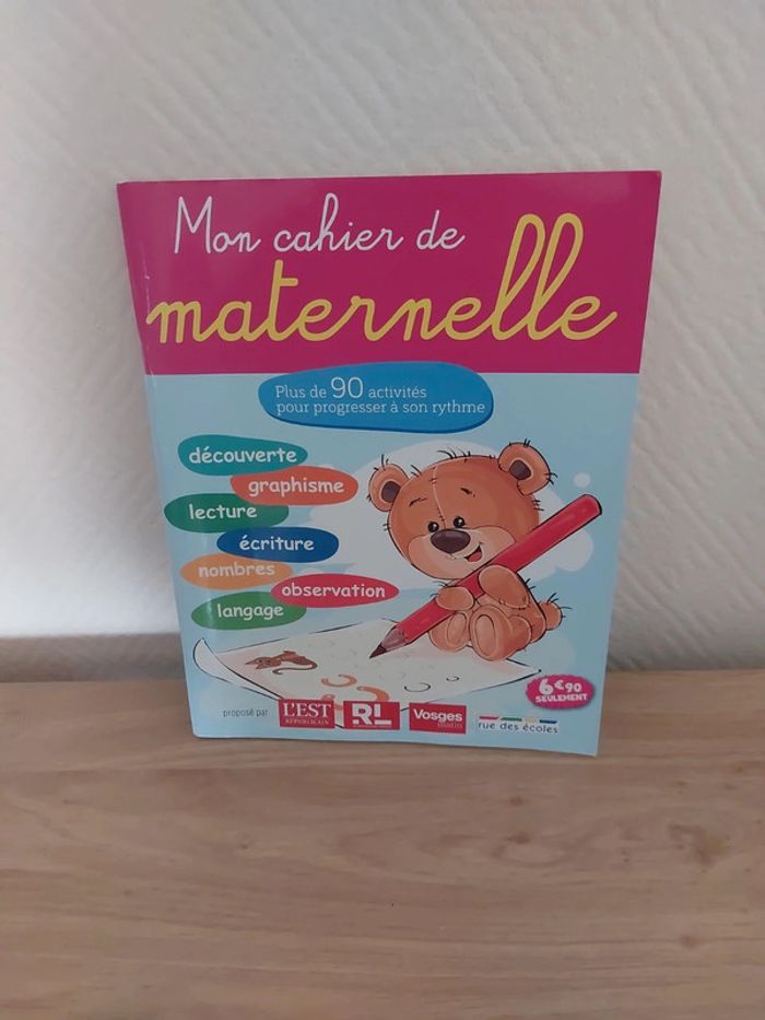 Livre mon cahier de maternelle neuf
