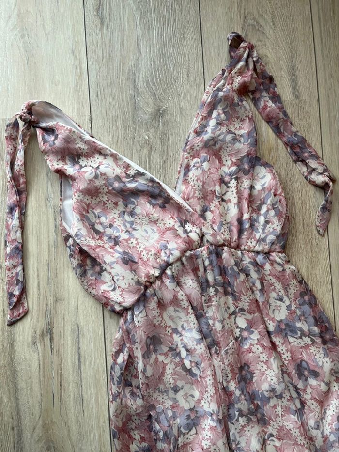 Robe longue fleurs roses - photo numéro 2