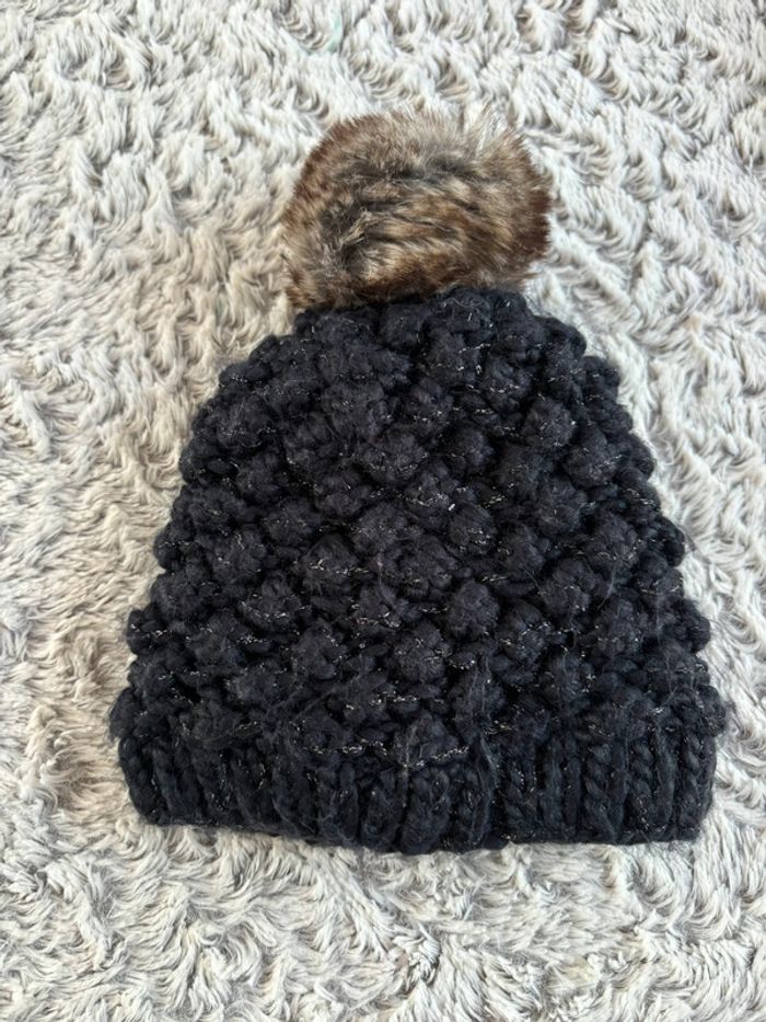 Bonnet laine noire - photo numéro 2