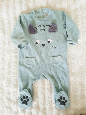 Pyjama velours fille ou garçon 9 mois