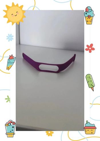 Bracelet silicone  violet pour montre connectée Xiaomi mi start band 4