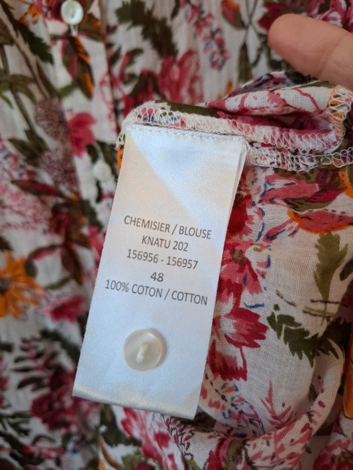 Chemise fluide fleurie T 48 - photo numéro 8