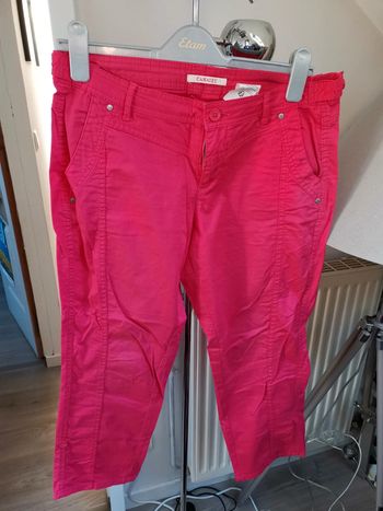 Pantalon 7/8 Camaïeu Fuschia T40