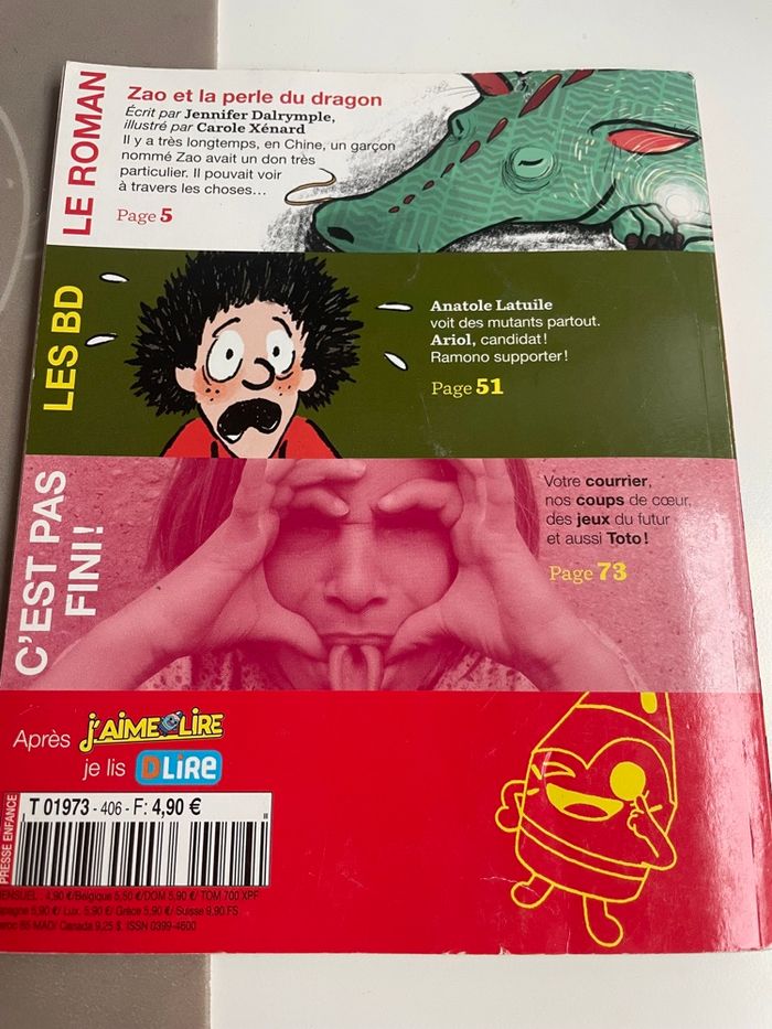 J’aime Lire - zao et la perle du dragon - N•406 novembre 2010 - photo numéro 2