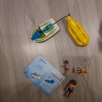 Playmobil 6980 vacanciers avec jet ski et banane manque un gilet
