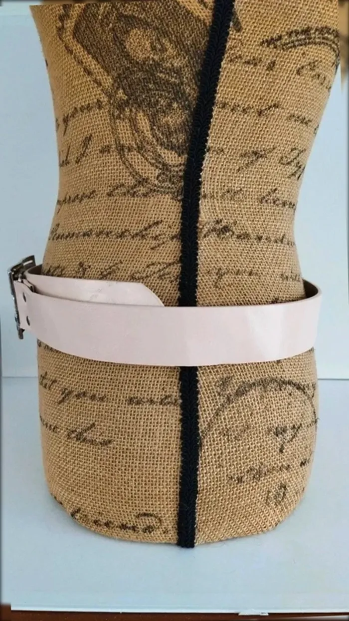 Ceinture rose boucles argenté 85 cm - photo numéro 5