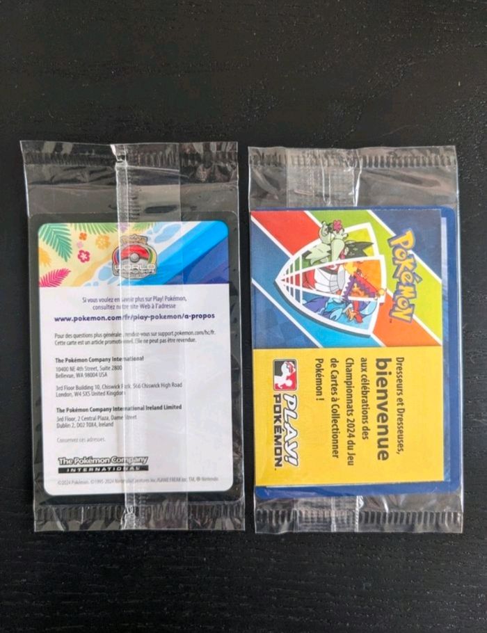 Pokémon lot Pikachu Dracaufeu svp 101 + Pikachu mew svp 190 sous blister World Championships+ ligue - photo numéro 2