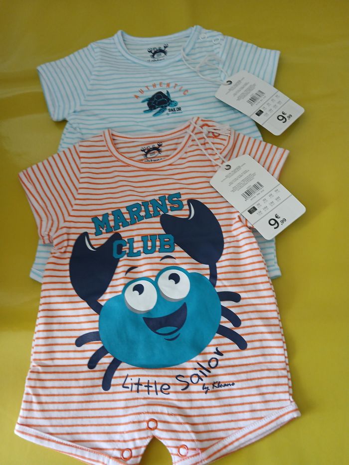 lot 2 barboteuse combishort garcon nightwear 50 cm 0 mois