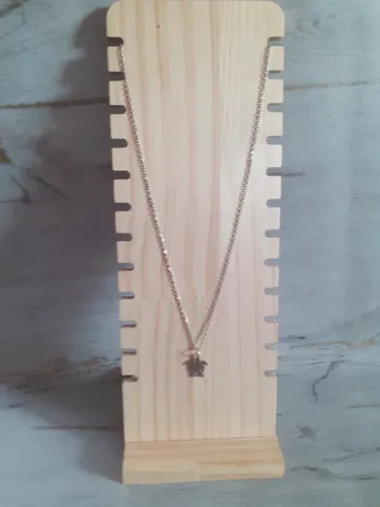 Collier tortue argentée