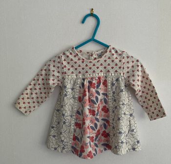 blouse manches longues imprimé fleuri avec dentelle bébé 6 mois