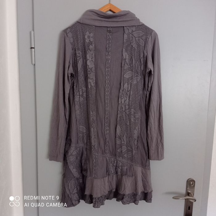 Robe grise dentelle t38 - photo numéro 7