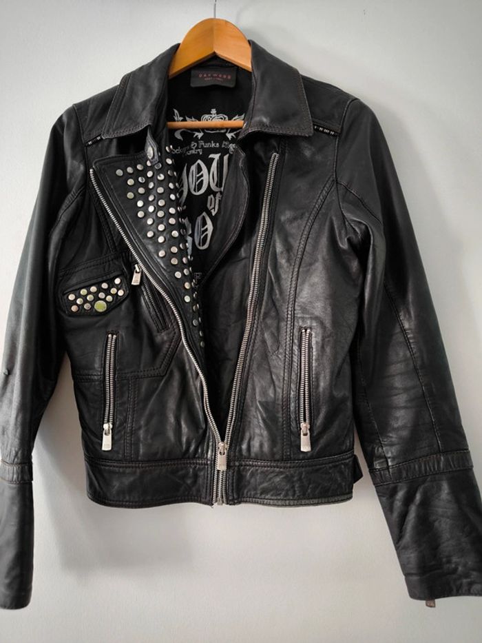Veste en cuir noir Oakwood – Taille M 38
