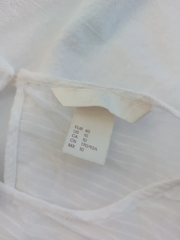 Blouse manches longue H&M – L – Blanc – État : Excellent - photo numéro 5
