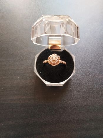 Bague vintage fleur avec coffret cadeau