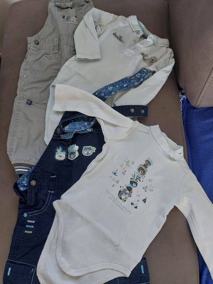 Lot de 2 salopettes et bodies