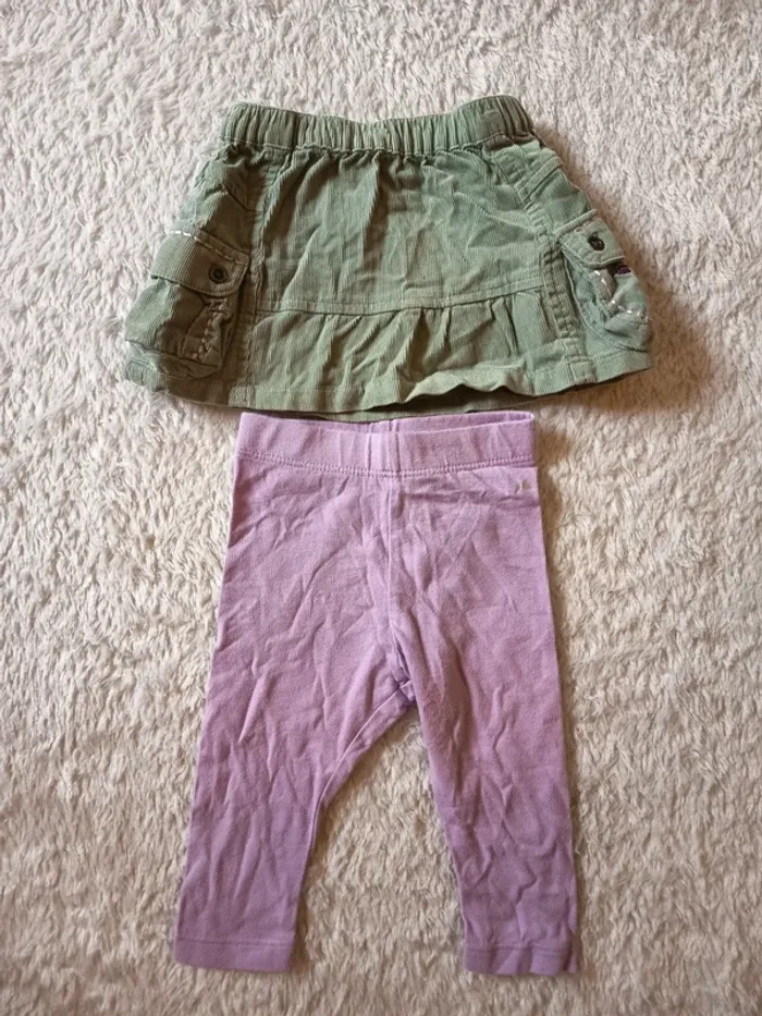 Jupe Baby Boop + legging Kitchoun en 6M