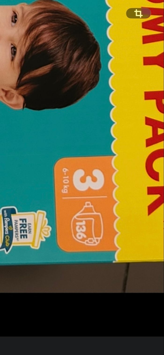 Lot de 2 cartons Pampers Baby-Dry Taille 3 - photo numéro 2
