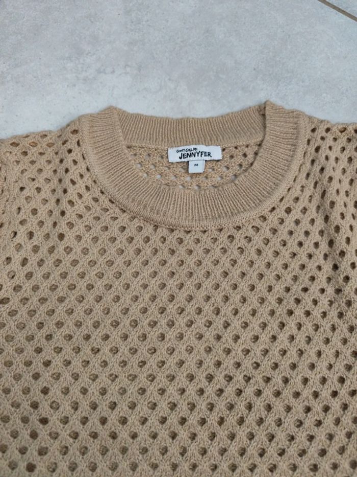 Pull court beige MC taille M - photo numéro 2